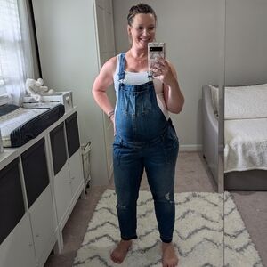 Indigo Blue L Maternity Jeans Overalls